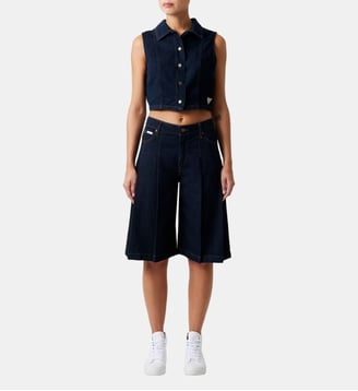 Bermudas droit denim - Guess Jeans - Bleu foncé