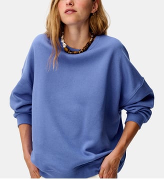 Sweat-shirt oversize Chebbi en coton - Sessùn - Bleu clair