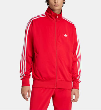 Sweat droit zippé signature - Adidas Originals - Rouge