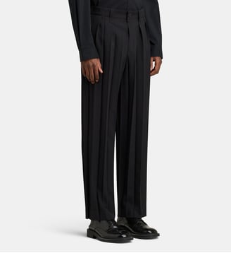 Pantalon droit plissé Edge - HOMME PLISSÉ ISSEY MIYAKE - Noir