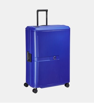 Valise rigide Vauban 4R 82 cm - Delsey Paris - Bleu électrique