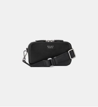 Sac pochette Le Cuir Lisse Mini - Delsey Paris - Noir