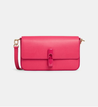 Sac pochette Iride S crossbody cuir - Furla - Rose bonbon