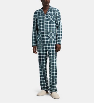 Ensemble pyjama Domini en flanelle - Galeries Lafayette - Vert et multicolore