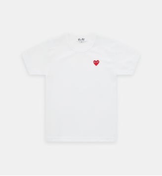 T-shirt droit maille ajourée - Comme des Garçons PLAY - White