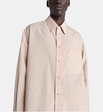 Chemise droite deux poches en coton - Lemaire - Greige