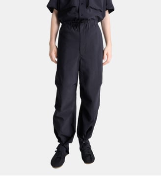 Pantalon parachute ample en coton mélangé - Lemaire - Gris foncé