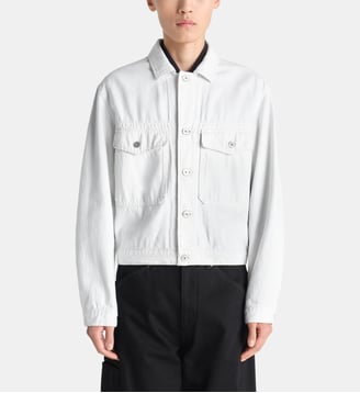 Veste Trucker en Denim poches plaquées - Lemaire - Crème