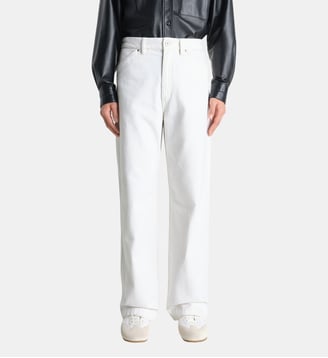 Pantalon large en denim - Lemaire - Crème