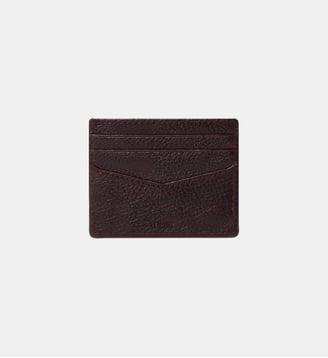 Pote-carte en cuir signature - Lemaire - Marron foncé