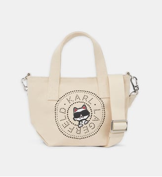 Sac à main coton recyclé mélangé - Karl Lagerfeld - Off white