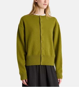 Cardigan droit Luce n° 436 cachemire - Extreme Cashmere - Vert algue
