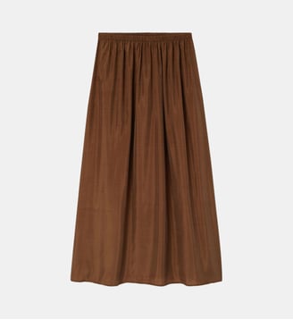 Jupe fluide élastiquée - American Vintage - Marron