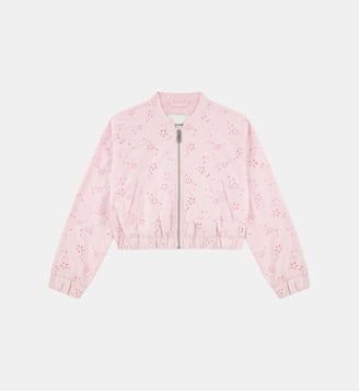 Bomber en coton - Abercrombie Kids - Chalk pink