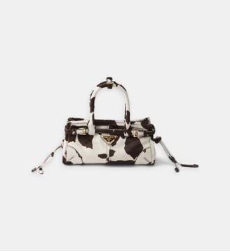Mini Sac à main Bonnie en cuir imprimé - Prada - Blanc