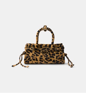 Mini Sac à main Bonnie en cuir imprimé - Prada - Léopard