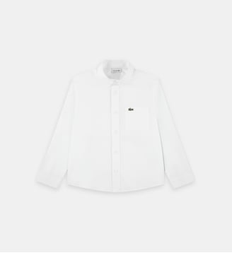 Chemise droite en coton signature - Lacoste - Blanc