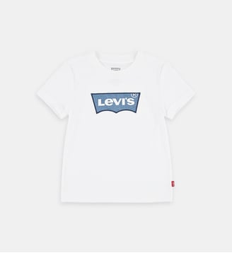 T-shirt droit en coton imprimé signature - Levi's Kids - Écru