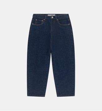 Jean baggy barrel taille haute - Levi's Kids - Bleu foncé