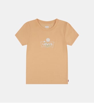 T-shirt Daisy Batwing droit en coton mélangé signature - Levi's Kids - Peche