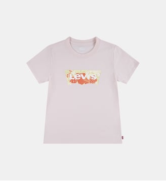 T-shirt Strawberry en coton mélangé imprimé signature - Levi's Kids - Rose pastel