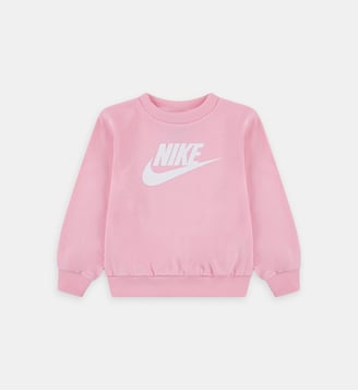 Sweat à capuche French Terry droit en coton mélangé signature - Nike - Rose clair