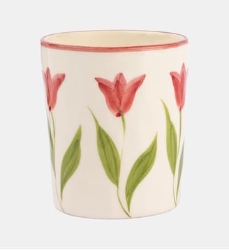 Tasse Latte - Denise - Rose et vert