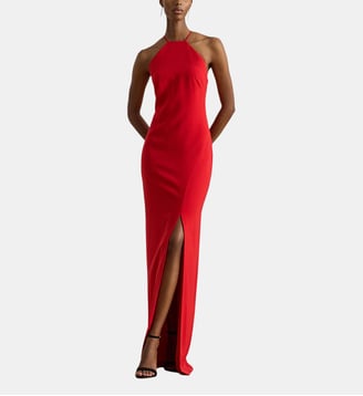 Robe longue ajustée sans manches - Lauren Ralph Lauren - Rouge