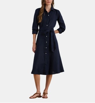 Robe évasée Karalynn - Lauren Ralph Lauren - Bleu foncé