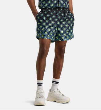 Short de bain ou ville monogrammes dégradés - Casablanca - Noir et vert