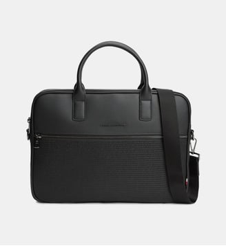 Sac d'ordinateur Woven - Tommy Hilfiger - Noir