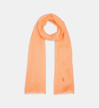 Écharpe en lin léger - Polo Ralph Lauren - Orange clair
