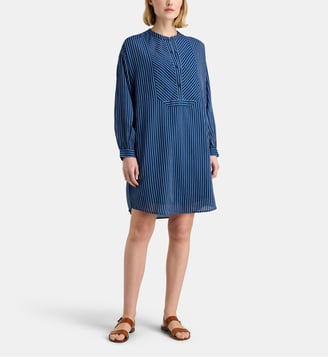 Robe tunique Emily Ray en coton bio - Galeries Lafayette - Blanc et bleu