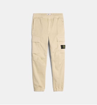 Pantalon cargo signature en coton mélangé - Stone Island - Beige