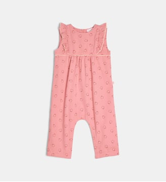 Combinaison Telody en flanelle de coton bio - Cadet Rousselle - Rose écru