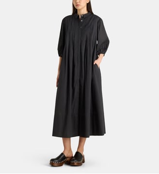 Robe longue ample Roca coton bio - Leon & Harper - Carbone