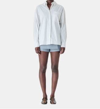 Chemise large à rayures Lasmy - Iro - Blanc et bleu