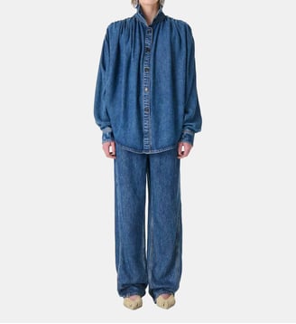 Chemise fluide Julie - Iro - Bleu denim