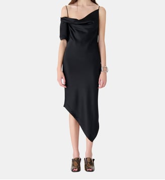Robe mi-longue asymétrique Thiana - Iro - Noir