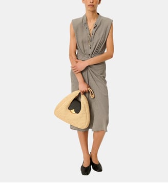 Robe Bellacala ajustée sans manches motif à carreaux - Sessùn - Marron
