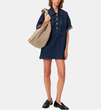 Robe chemise droite Nimaya - Sessùn - Bleu denim
