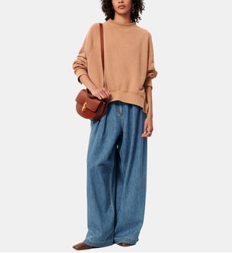 Sweat-shirt Oliveira en coton col montant - Sessùn - Beige