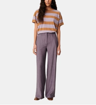 Pantalon Tancreto droit coupe large effet froissé - Sessùn - Bronze