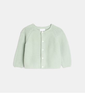 Gilet Tousse maille mousse coton bio - Cadet Rousselle - Vert