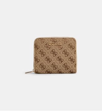 Porte-monnaie Jessa monogrammé - Guess - Marron clair