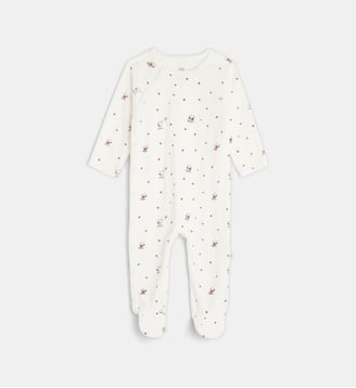 Dors-bien Tafafa X Snoopy signature en coton bio mélangé - Cadet Rousselle - Beige et rouge