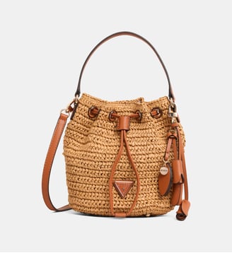 Sac seau panier Ofelia effet raphia  - Guess - Noisette