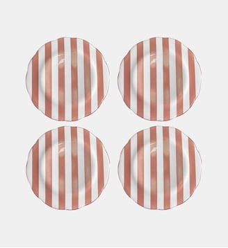 Ensemble de 4 assiettes - Opjet - Rose