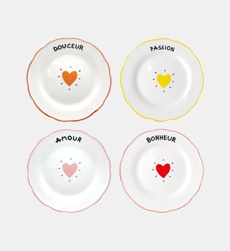 Ensemble de 4 assiettes - Opjet - Multicolore