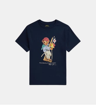 T-shirt droit Polo Bear en coton - Polo Ralph Lauren - Marine